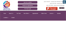 Tablet Screenshot of greenvilleanimalcare.com
